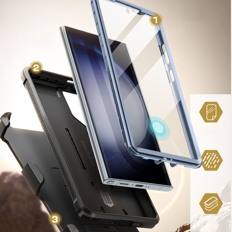 Husa Samsung Galaxy S24 Ultra Supcase Unicorn Beetle Pro, albastru