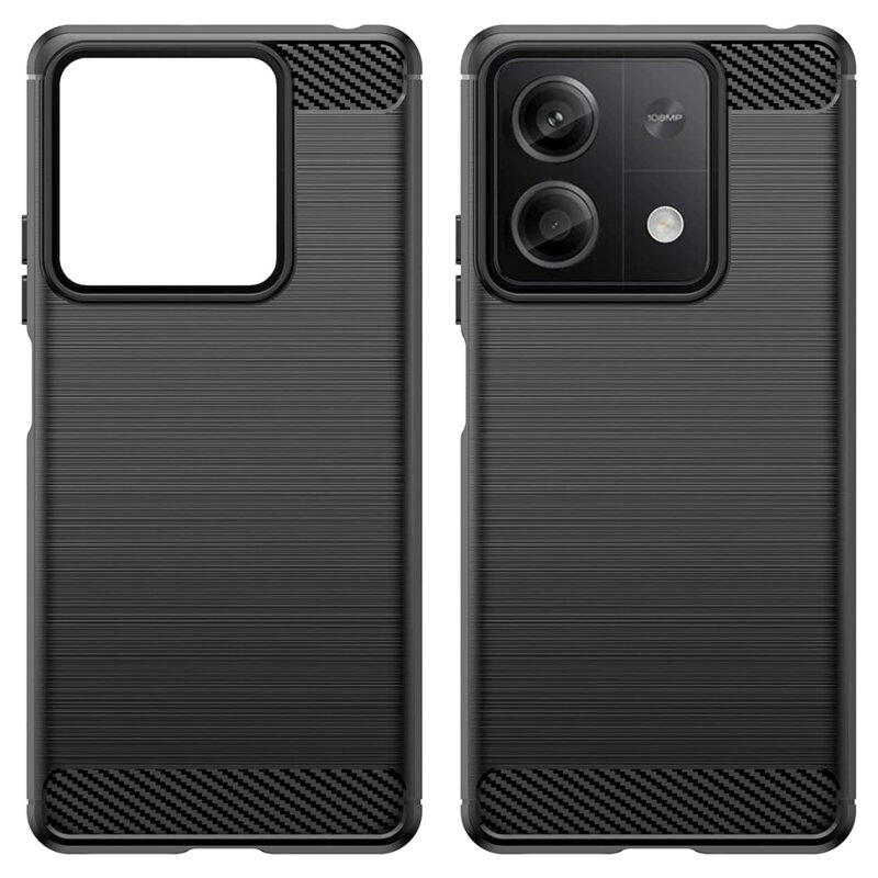 Husa Xiaomi Redmi Note 13 4G Techsuit Carbon Silicone, negru