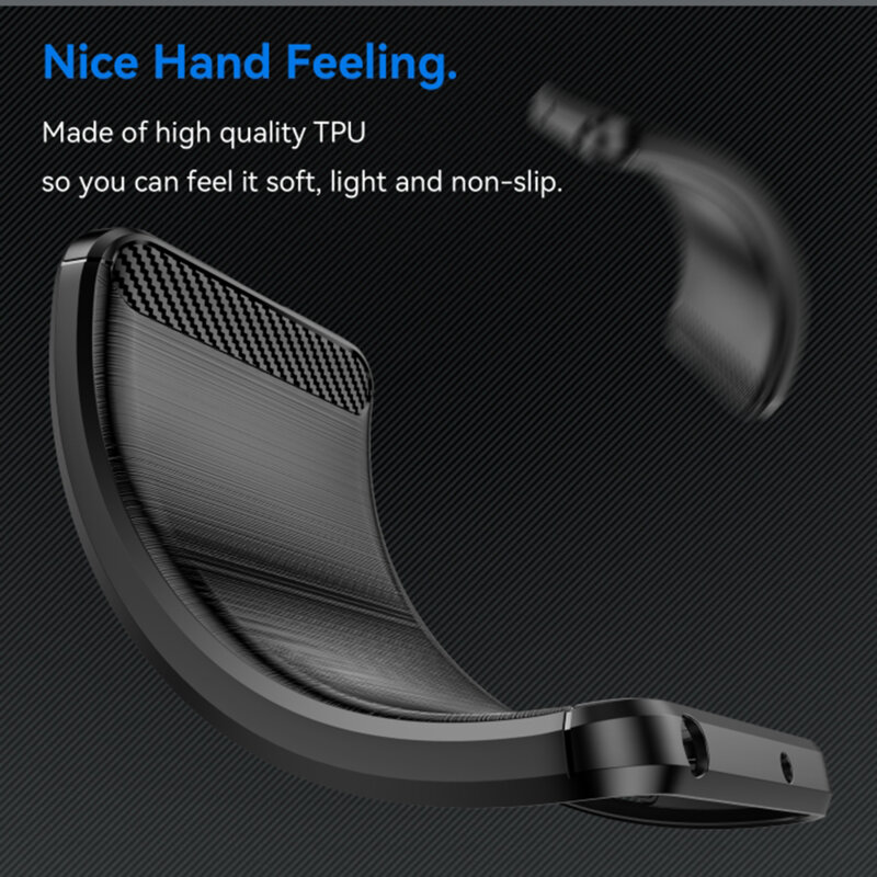 Husa OnePlus 12R Techsuit Carbon Silicone, negru