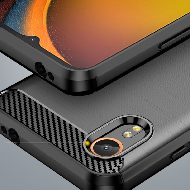 Husa Samsung Galaxy Xcover7 Techsuit Carbon Silicone, negru