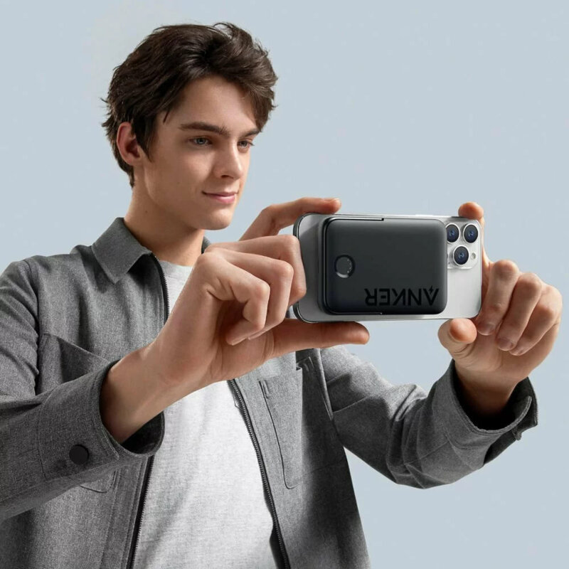 Baterie externa MagSafe, power bank wireless Anker 322, 5000mAh