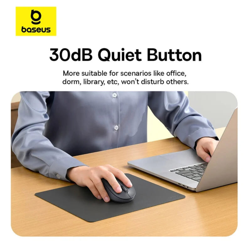 Mouse wireless Bluetooth pentru laptop Baseus F02, 2.4G, negru