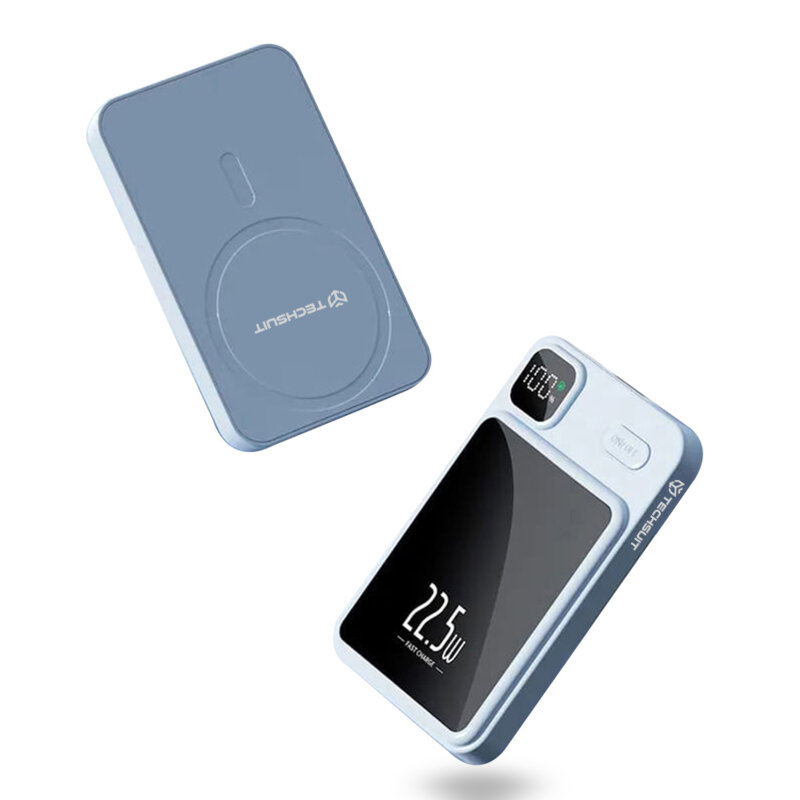 Baterie externa MagSafe wireless 10000mAh Techsuit, bleu, PB-WM1