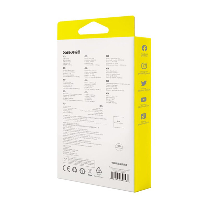 Cablu de date Super Fast Charging PD100W Baseus Free2Draw Mini