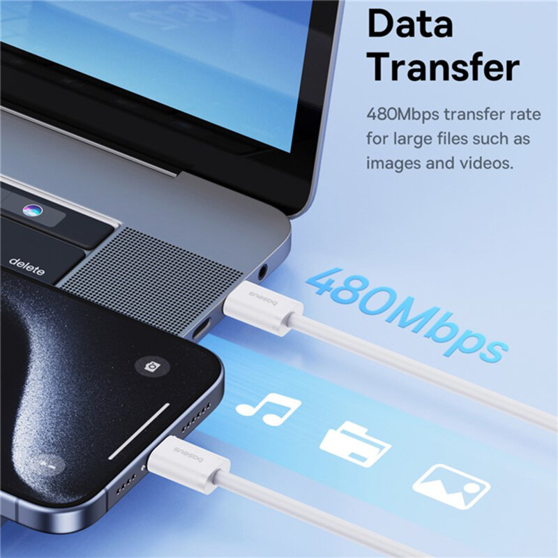 Cablu de date Fast Charging Type-C 30W, 2m Baseus P10365200211-01