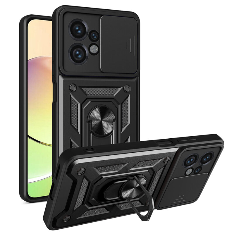 Husa Motorola Edge 40 Pro protectie camera Techsuit CamShield Series, negru