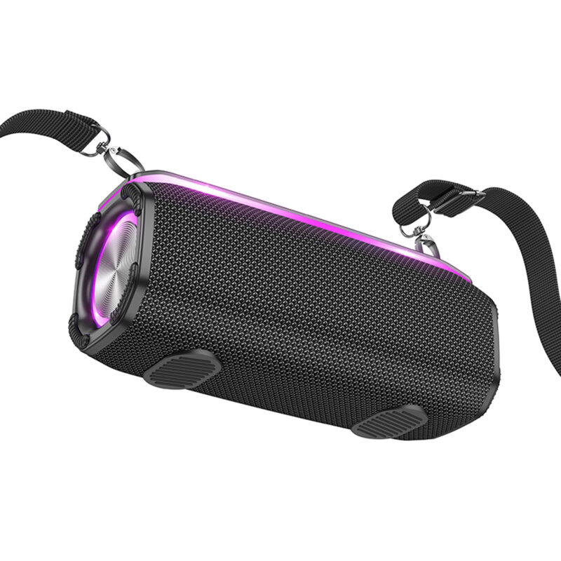Boxa wireless 10W, curea de umar Hoco HC23, TF, USB, FM, gri