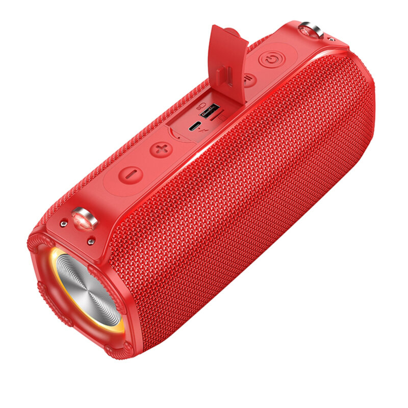 Boxa wireless 10W, curea de umar Hoco HC23, TF, USB, FM, gri