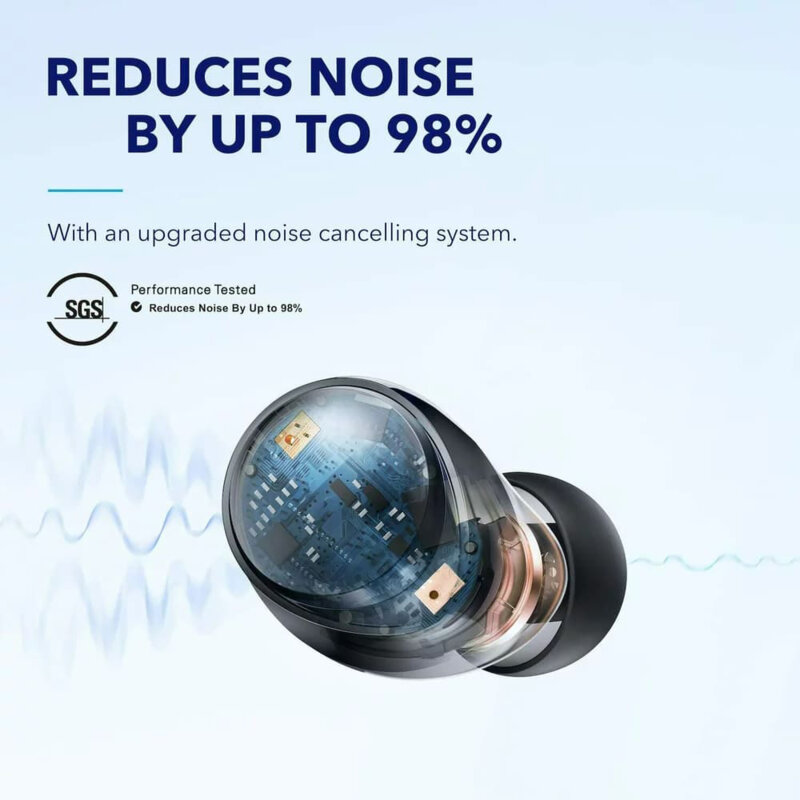 Earbuds, casti wireless Bluetooth in-ear Anker A40, negru