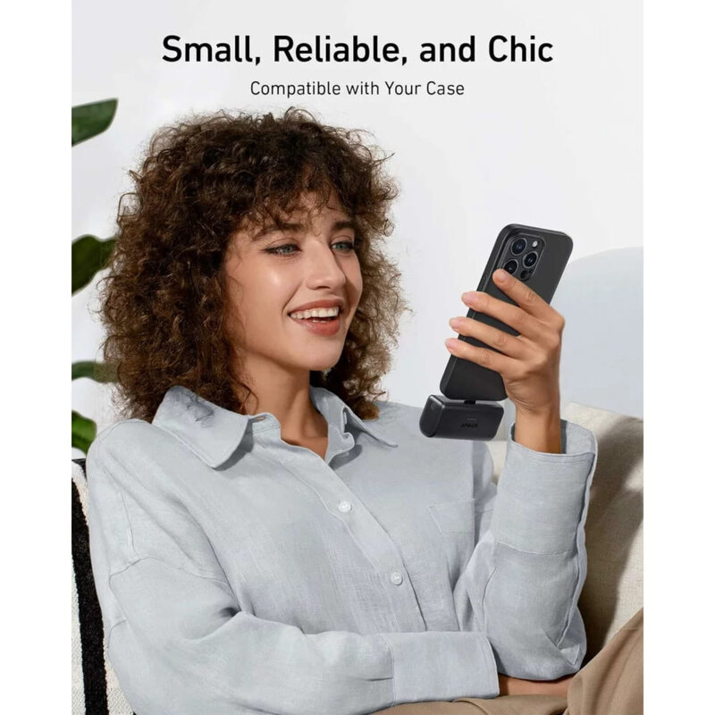 Power bank, baterie externa Anker Nano, 5000mAh, 22.5W, negru