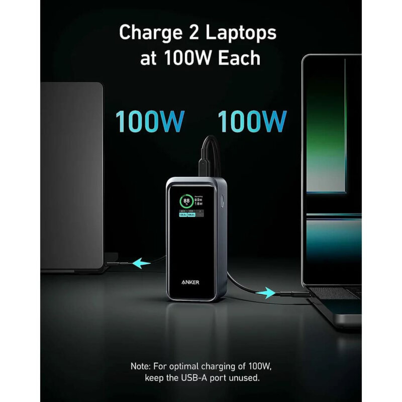 Power bank 2x USB-C, USB Anker Prime, 20000mAh, 200W