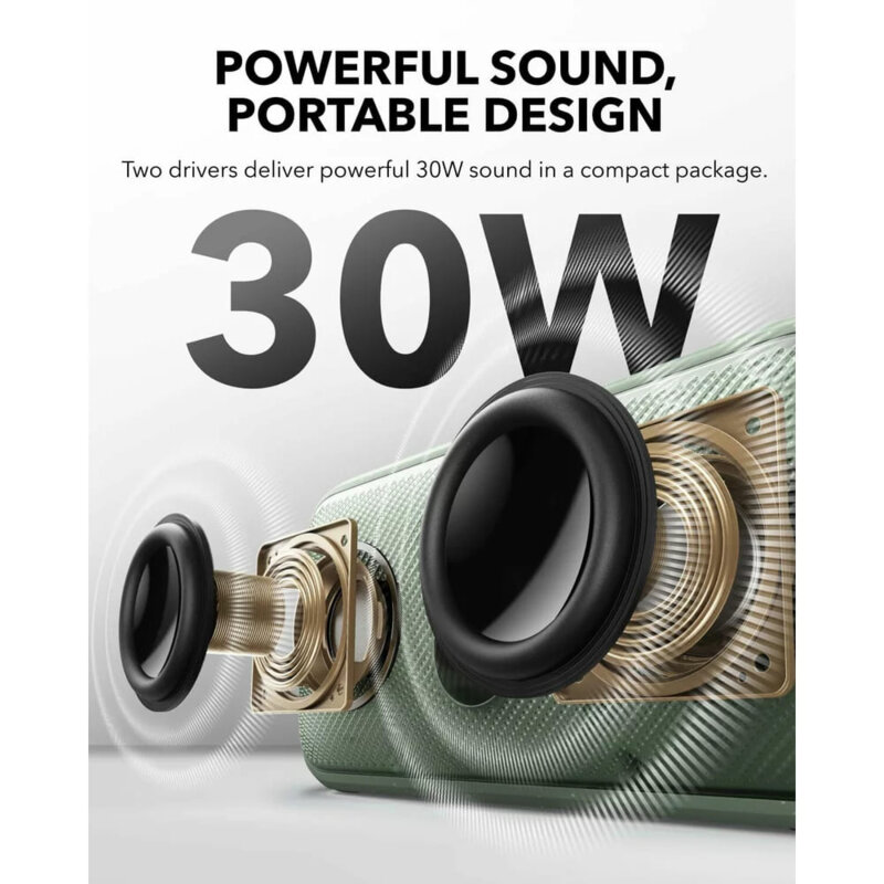 Boxa wireless portabila Anker Motion 300, 30W, IPX7, albastru