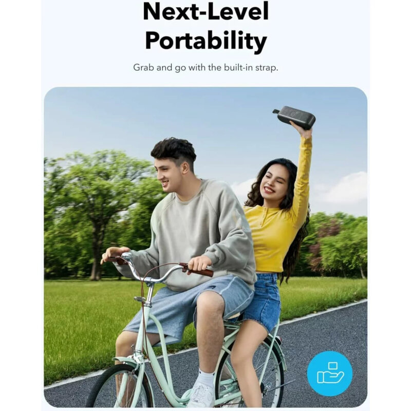 Boxa portabila wireless Anker Motion 100, IPX7, 20W, negru