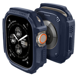 Husa Apple Watch Ultra Spigen Rugged Armor, bleumarin