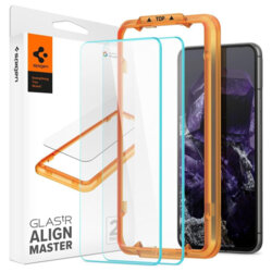 [Pachet 2x] Folie sticla Google Pixel 8 Spigen Glas.tR Align Master, transparenta