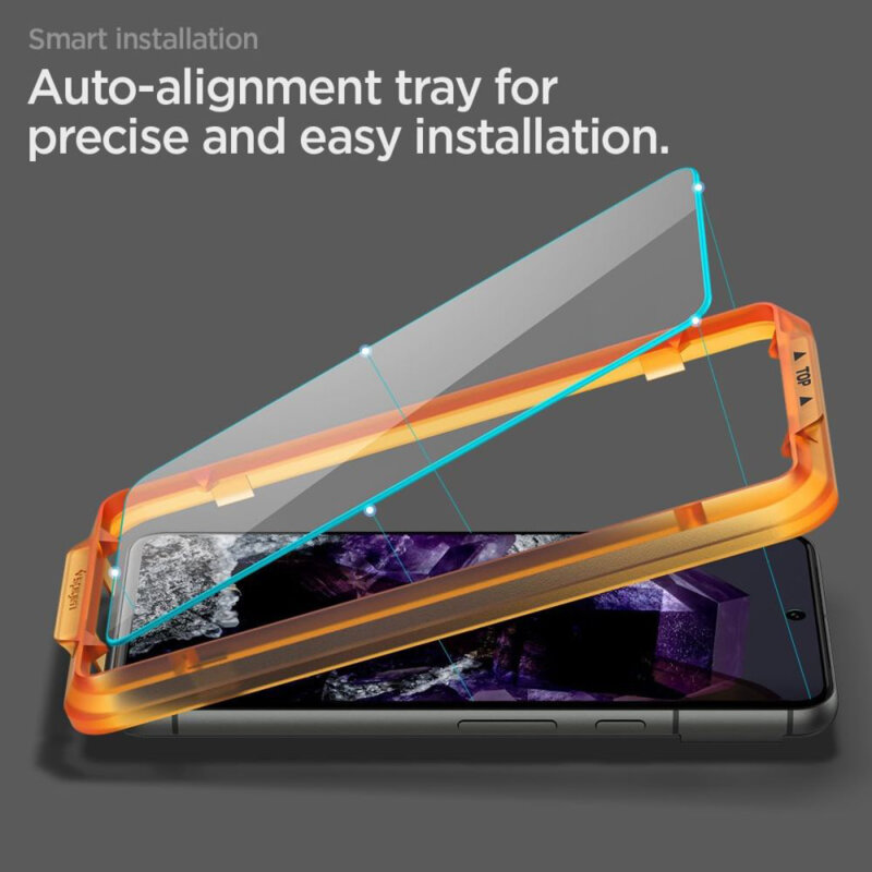 [Pachet 2x] Folie sticla Google Pixel 8 Spigen Glas.tR Align Master, transparenta