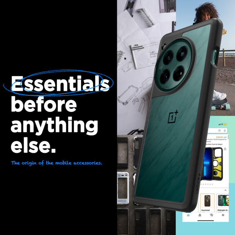 Husa OnePlus 12 Spigen Ultra Hybrid, negru