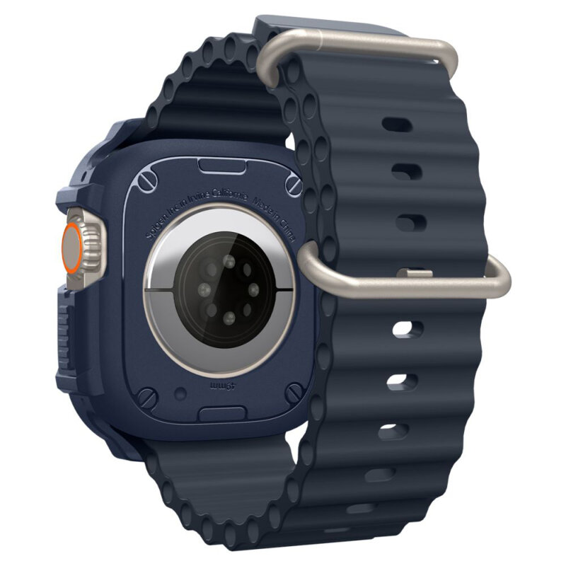 Husa Apple Watch Ultra Spigen Rugged Armor, bleumarin