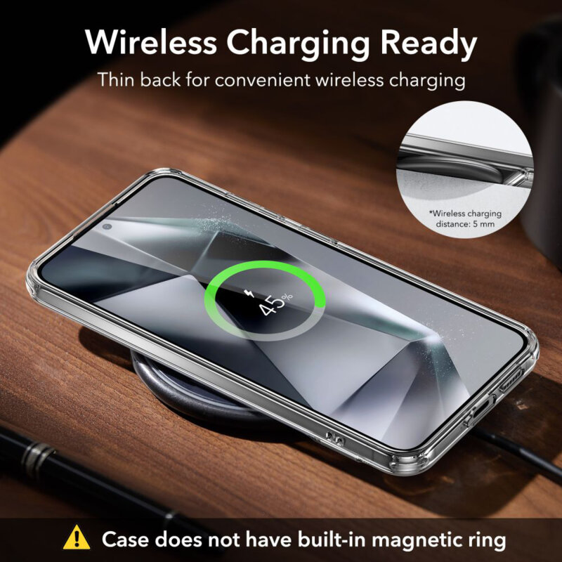Husa Samsung Galaxy S24 ESR Air Shield Boost Kickstand, transparenta