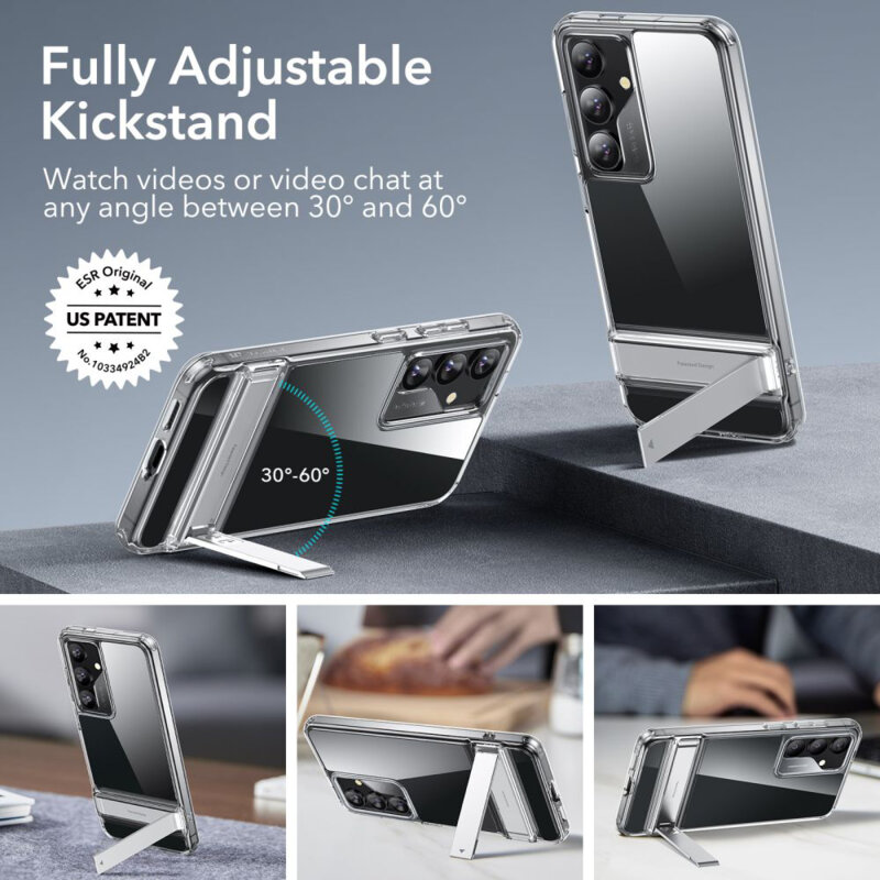 Husa Samsung Galaxy S24 ESR Air Shield Boost Kickstand, transparenta