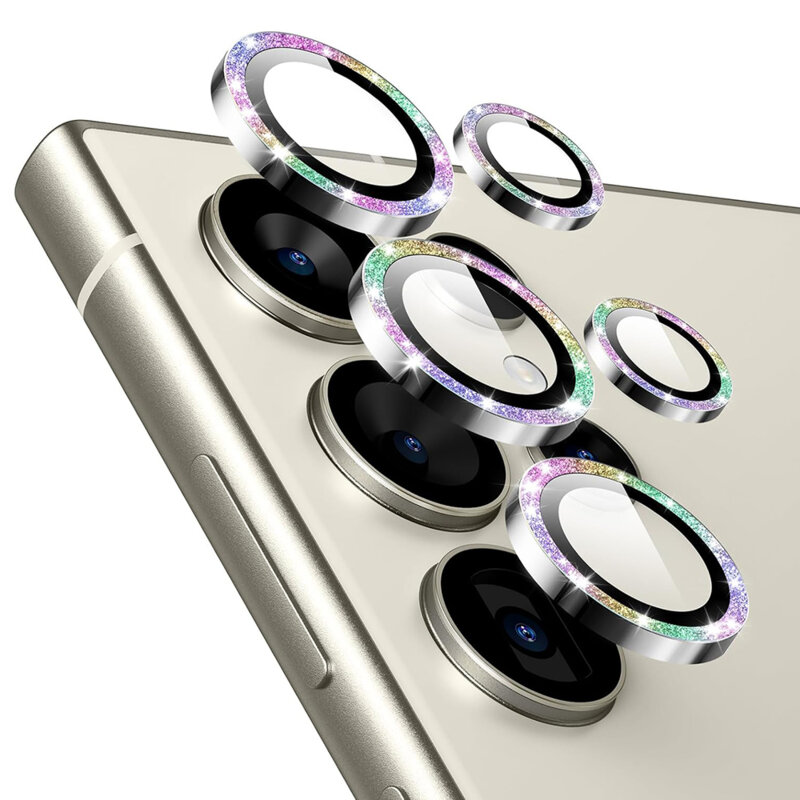 Folie sticla cu strasuri camera Samsung Galaxy S24 Ultra ESR Lens  Protector, rhinestone - CatMobile