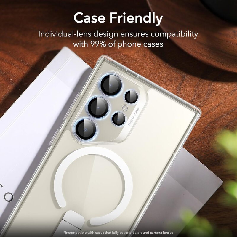 [Pachet 2x] Folie sticla camera Samsung Galaxy S24 Ultra ESR Lens Protector, transparenta