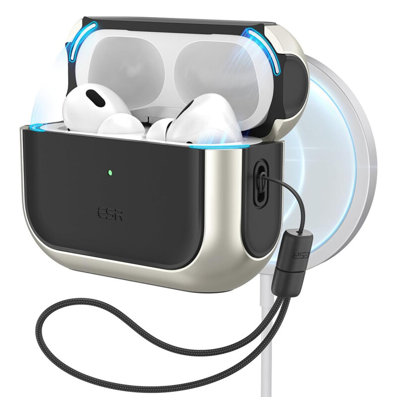 Husa Apple AirPods Pro ESR Orbit Hybrid HaloLock, gri