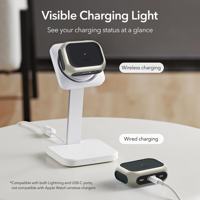 Husa Apple AirPods Pro 2 ESR Orbit Hybrid HaloLock, gri