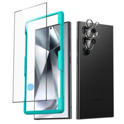 [Pachet 2x] Folie ecran + folie camera Samsung Galaxy S24 Ultra ESR Screen Shield, negru