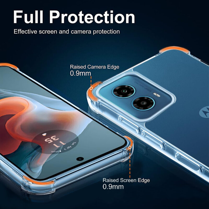 Husa Motorola Moto G34 Techsuit Shockproof Clear Silicone, transparenta