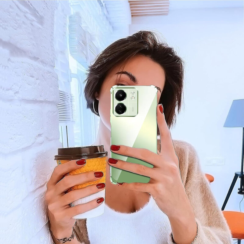 Husa Xiaomi Poco C65 Techsuit Shockproof Clear Silicone, transparenta