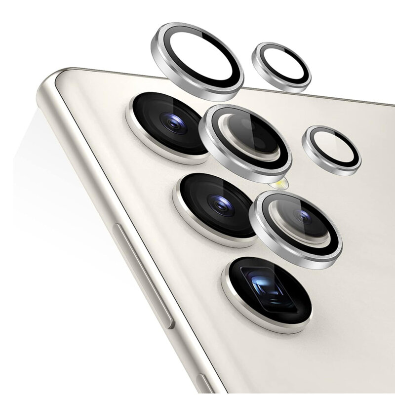 Folie sticla camera Samsung Galaxy S24 Ultra ESR Lens Protector, argintiu