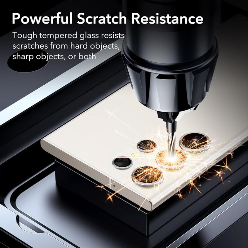 Folie sticla camera Samsung Galaxy S24 Ultra ESR Lens Protector, argintiu