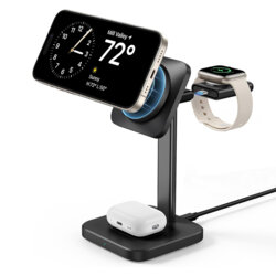 Statie MagSafe wireless + incarcator Apple Watch ESR HaloLock, negru