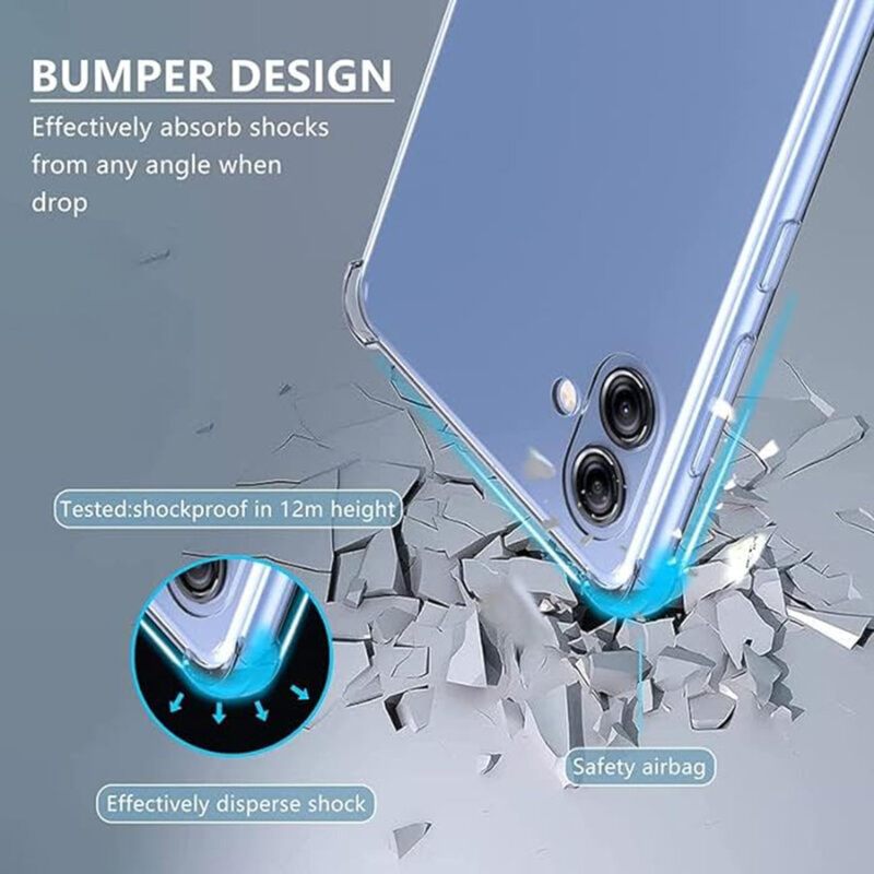 Husa Samsung Galaxy A04e Techsuit Shockproof Clear Silicone, transparenta