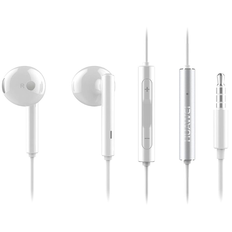 Casti Huawei AM115 cu fir Jack si microfon in ear, bulk, alb