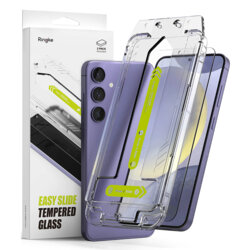 [Pachet 2x] Folie sticla Samsung Galaxy S24 Ringke Easy Slide Tempered Glass, transparenta