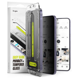 [Pachet 2x] Folie sticla Samsung Galaxy S24 Plus Ringke Easy Slide Tempered Glass, privacy