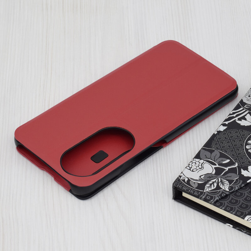 Husa Honor X7b Eco Leather View flip tip carte, rosu