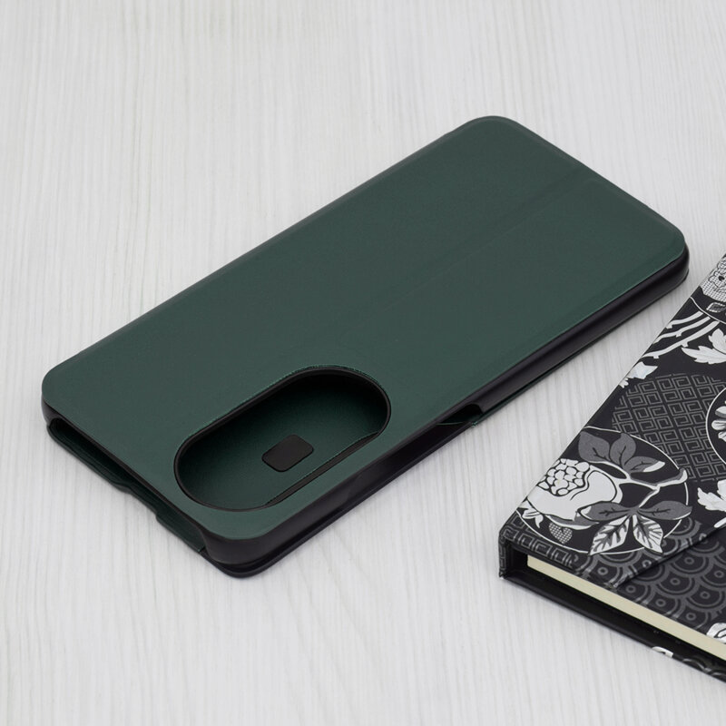 Husa Honor X7b Eco Leather View flip tip carte, verde