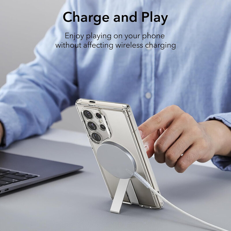 Husa Samsung Galaxy S24 Ultra ESR Boost Flickstand HaloLock, transparenta