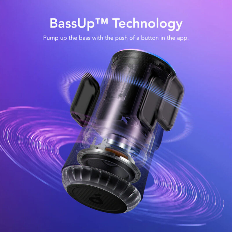 Boxa portabila wireless Anker SoundCore Glow, 30W, IP67, negru