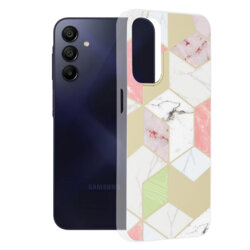 Husa Samsung Galaxy A15 4G Techsuit Marble, Purple Hex