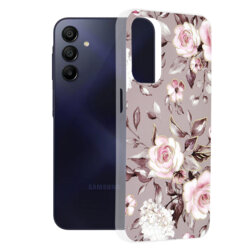 Husa Samsung Galaxy A15 4G Techsuit Marble, Bloom of Ruth Gray