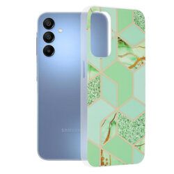 Husa Samsung Galaxy A15 5G Techsuit Marble, Green Hex