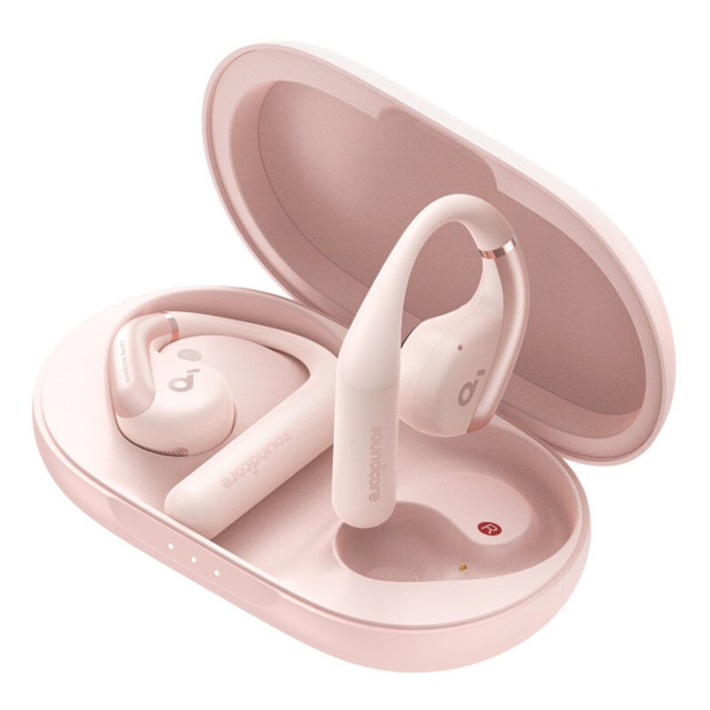 Casti wireless Bluetooth pentru sport Anker AeroFit, roz