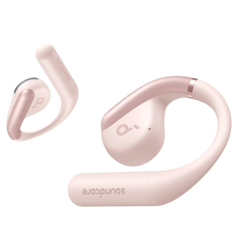 Casti wireless Bluetooth pentru sport Anker AeroFit, roz