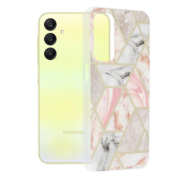 Husa Samsung Galaxy A25 5G Techsuit Marble, Pink Hex
