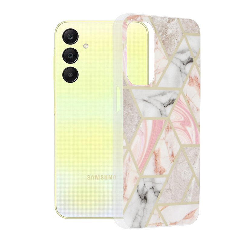 Husa Samsung Galaxy A25 5G Techsuit Marble, Pink Hex