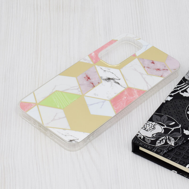 Husa Samsung Galaxy A35 5G Techsuit Marble, Purple Hex